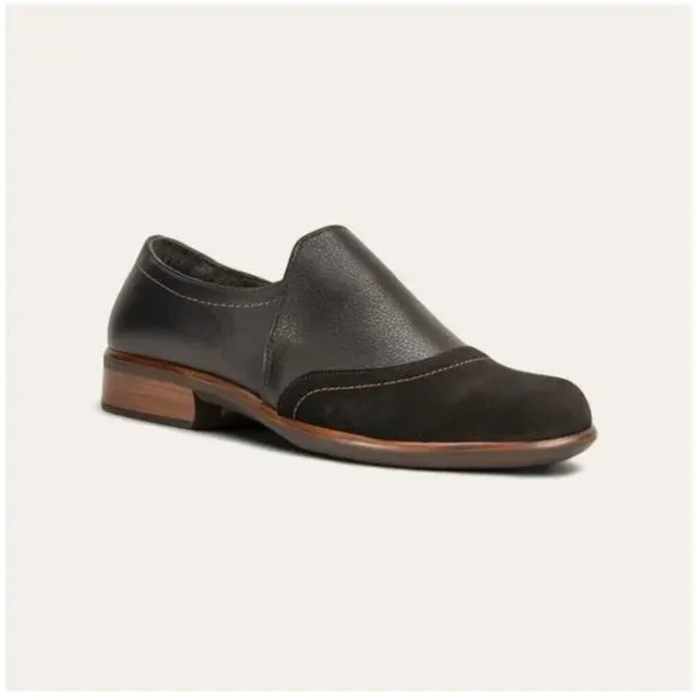 NAOT Shoes Womens 42 11 Black Leather Angin Comfort Slip On Loafers‎ Israel